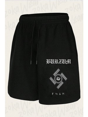 Zoka Wear Unisex Burzum Tasarım Baskılı Şort