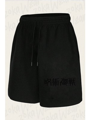 Zoka Wear Unisex Satoru Gojo ve Toge Inumaki Tasarım Baskılı Şort