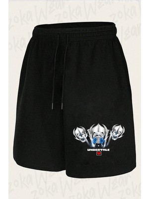Zoka Wear Unisex Gaster Blasters Undertale Tasarım Baskılı Şort