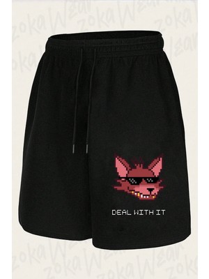 Zoka Wear Unisex Five Nights At Freddy's,fnaf V2 Tasarım Baskılı Şort