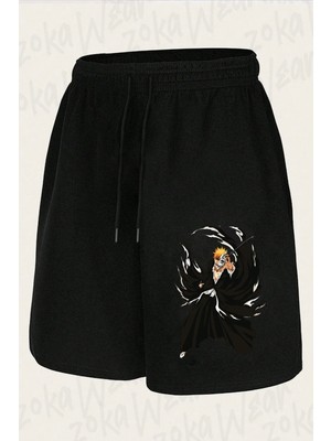 Zoka Wear Unisex Bleach Tasarım Baskılı Şort
