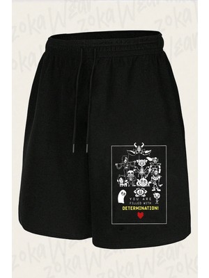Zoka Wear Unisex Undertale Sans V4 Tasarım Baskılı Şort