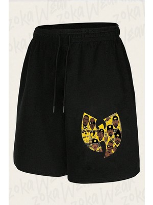 Zoka Wear Unisex Wu Tang Clan V8 Tasarım Baskılı Şort