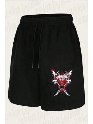Zoka Wear Unisex Mayhem V8 Tasarım Baskılı Şort