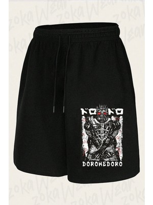 Zoka Wear Unisex Dorohedoro Karakter Tasarım Baskılı Şort