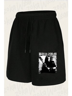 Zoka Wear Unisex Burzum Özel Tasarım Baskılı Şort