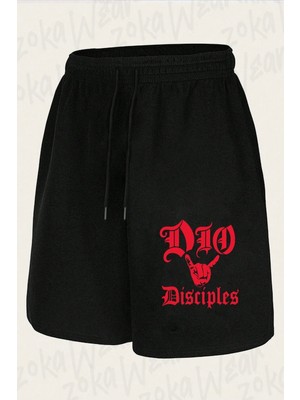 Zoka Wear Unisex Disciples Ronnie James Dio Tasarım Baskılı Şort