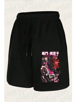 Zoka Wear Unisex Demon Slayer Nezuko Tasarım Baskılı Şort