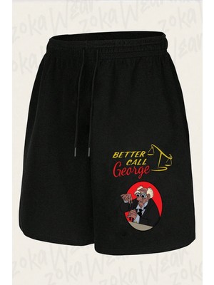 Zoka Wear Unisex George Pen Better Call Tasarım Baskılı Şort