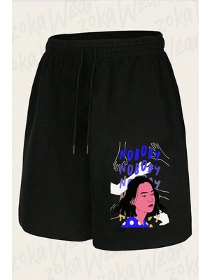 Zoka Wear Unisex Mitski Tasarım Baskılı Şort