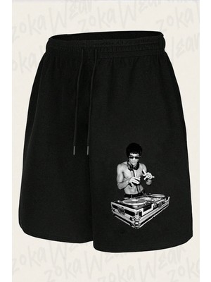 Zoka Wear Unisex Bruce Lee 3 Tasarım Baskılı Şort