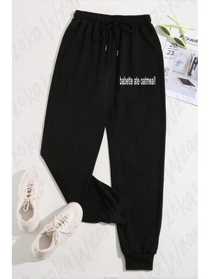 Zoka Wear Unisex Babette Ate Oatmeal Funny Tv Show Quote (Black) Baskılı Eşofman Altı