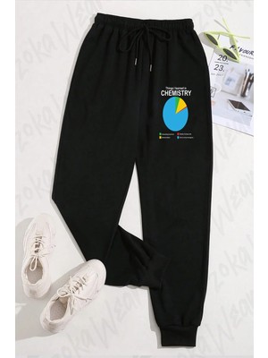 Zoka Wear Unisex Bilim Kimya Grafik Baskılı Eşofman Altı