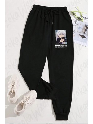 Zoka Wear Unisex Jujutsu Kaisen Satoru Gojoo Baskılı Eşofman Altı