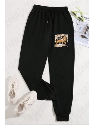 Zoka Wear Unisex Aslan Baskılı Eşofman Altı