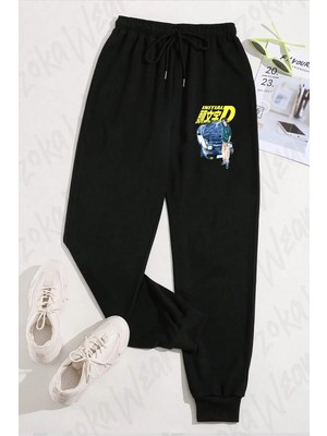 Zoka Wear Unisex Initial D Fujiwara AE86 Manga Baskılı Eşofman Altı