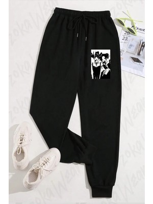 Zoka Wear Unisex Black Stones (Nana Osaki) Baskılı Eşofman Altı
