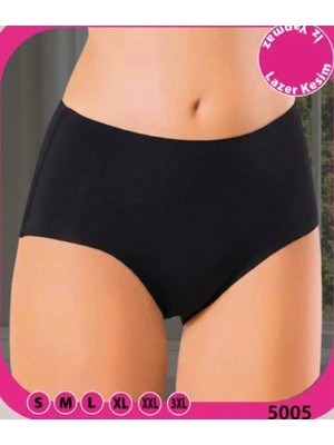 Zamerya Siyah Lazer Kesim Yüksek Bel Kadın Külot – Iz Yapmayan Esnek Toparlayıcı Slip S-3xl 5005