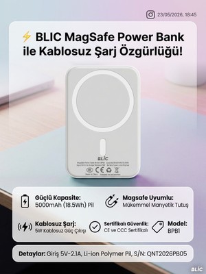 Toyigoo Bpb1 Magsafe Uyumlu 5000MAH Kablosuz Güç Bankası - Lisinya