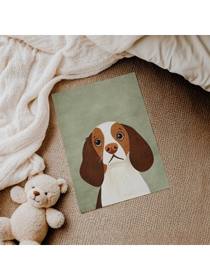 Domirus Uzun Kulaklı Köpek Çocuk Odası Posteri Çerçevesiz Poster Duvar Dekorasyonu