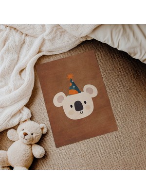Domirus Mutlu Koala Çocuk Odası Posteri Çerçevesiz Poster Duvar Dekorasyonu