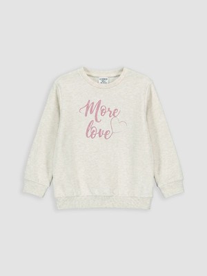 Lc Waikiki Yeni Sezon Pembe Baskılı Kız Çocuk Sweatshirt