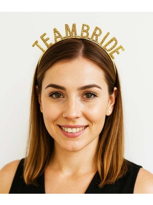Altın Renk Team Bride Taç Plastik – Gelin ve Nedime Tacı