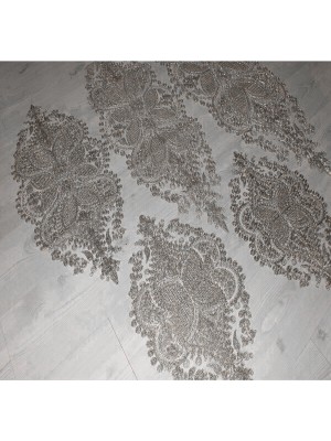 Luord-Store 5 Parça Salon Takımı Yemek Masası Örtüsü Sehpa Örtüsü - - Gri