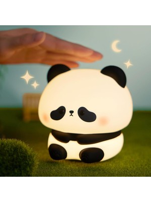 sbodurhome Masum Oturan Panda Tasarımlı Gece Lambası - Dokunmatik - Şarjlı