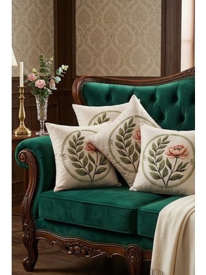 Luord-Store 4lü Kırlent Kılıfı, Dijital Baskılı Çift Taraflı Kırlent Kılıfı 45X45CM