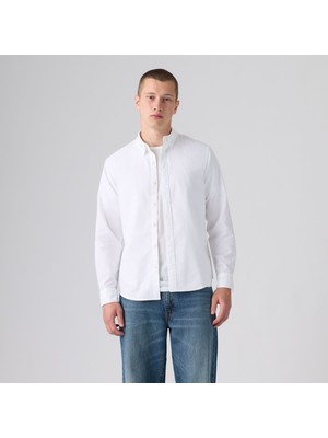 Levi's Battery Housemark Standard Erkek Beyaz Gömlek 0085A-0002