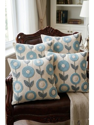 Luord-Store 4lü Kırlent Kılıfı, Dijital Baskılı Çift Taraflı Kırlent Kılıfı 45X45CM