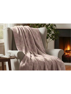 Merinos Fiona Stonecube Soft Battaniye 200X220 Pudra