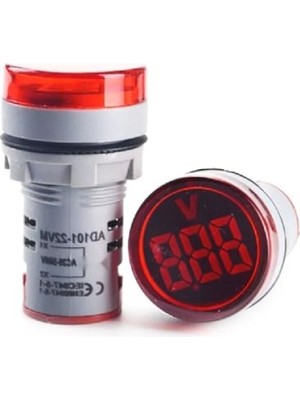 Dijital Voltmetre 22MM Ac 60-500V LED Kırmızı Işık