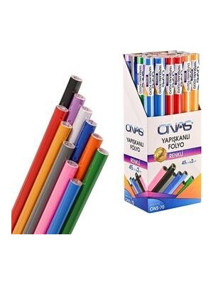 Mbb E-Ticaret Onas Ons-70  Düz Yapışkanlı Renkli Folyo 45CM x 2mt 24'lü