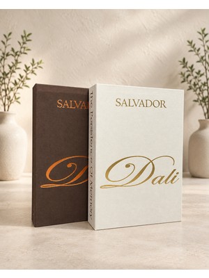 Lumeya Home Salvador Dali Tasarımlı 2’li Dekoratif Kitap Kutu Seti – Kahverengi ve Krem