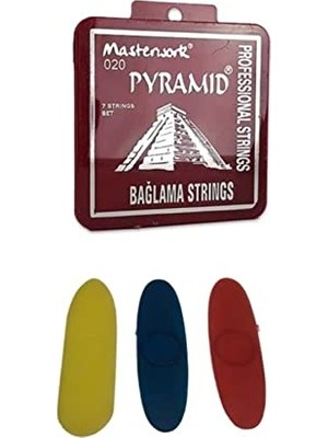 Bağlama Teli Piramit Uzun Sap 0,20 Kaliteli + 3 Adet Tezene Hediye