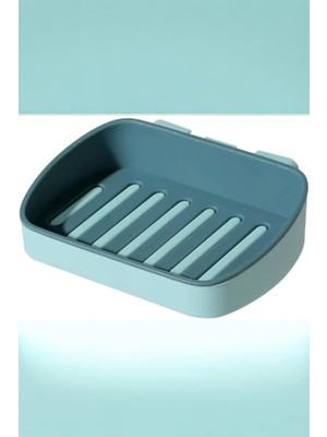 Happy Trend Su Giderli Sabunluk, Plastik, Modern Tasarım, Banyo Mutfak Için Katı Sabunluk ve Süngerlik Seti, Mint Yeşili