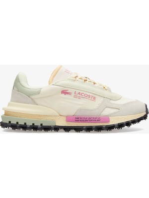 Lacoste Elite Active Kadın Bej Sneaker Kauçuk Tabanlı Modern Tasarım 751SFA0055T Aı4