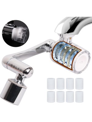 Happy Trend Musluk Havalandırıcı 1080 ° Döner Musluk Genişletici Havalandırıcı,banyo Lavabo Için Banyo Lavabo Filtresi Musluk Genişletici,cilt/göz/yüz Için Evrensel Sıçrama Lavabo Filtresi Su