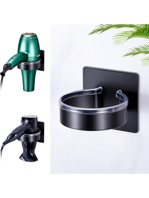 Happy Trend Tutucu Duvara Monte, Siyah Saç Kurutma Makinesi Tutucu, Paslanmaz Çelik Fön Makinesi Organizatör, Saç Kurutma Makinesi Askısı Için Saç Aracı Organizatör, Banyo Berber Dükkanı Için