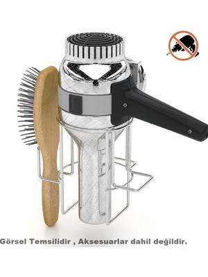 Happy Trend Tel EF-262 Yapışkanlı Saç Kurutma Makinası Aparatı Krom