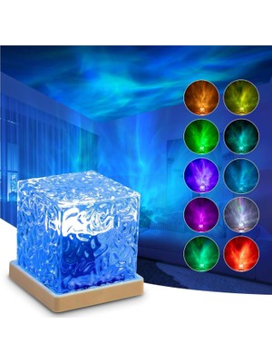 Happy Trend Işıkları Aurora Projektör Gece Lambası, 16 Farklı Renk Modlu Gökyüzü Projektörü, 3 Farklı Yansıtma Modu, Uzaktan Kumandalı Kullanım, Ayarlanabilir Parlaklık, Gökyüzü Projektör Gece Lambası