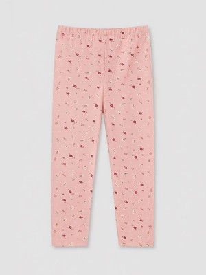 Lc Waikiki Yeni Sezon Pembe Beli Lastikli Çiçekli Kız Çocuk Tayt