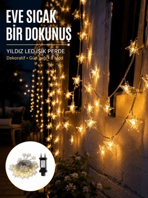 Yıldız LED Işık 5 Metre Dekoratif Aydınlatma Günışığı Yeni Nesil