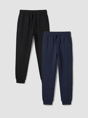 Lc Waikiki Yeni Sezon Lacivert Beli Lastikli Erkek Çocuk Jogger Eşofman Altı 2'li