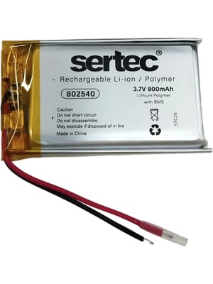 Hobilinka 802540 3.7V 800MAH Li-Polymer Pil (DEVRELI/1.5A)