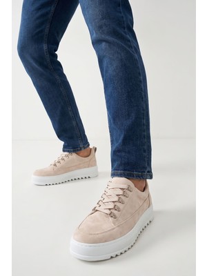 Zapatos JY-T14 Vento Bağcıklı Süet Erkek Günlük Spor Klasik Ayakkabı Sbt - Bej