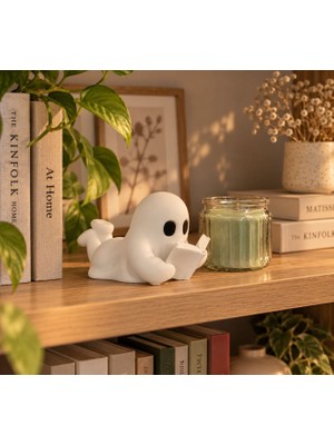 Msv Studio 3d Sevimli Hayalet Kitaplık Süsü - Halloween Dekorasyonu - Dekoratif Biblo