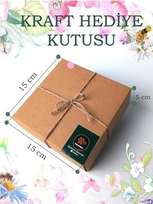 Prime Mum Dekoratif Hediye Kutusu 4 Lü Set Doğal Petek Beeswax Candle Bal Kabağı (Krem Yeşil Çiçekli)
